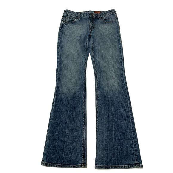 Express Mia Boot Cut Leg Jeans Women's Size 6R Blue Low Rise Stretch Denim - Picture 2 of 9